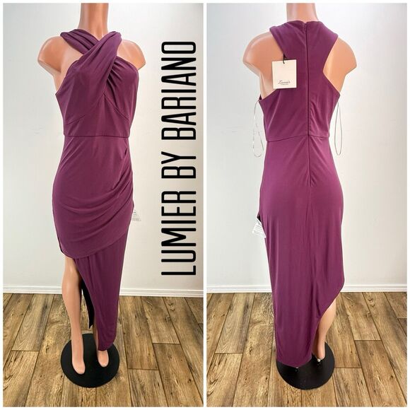 NEW W/Tag Lumier by Bariano Women Dress Purple Size L - Picture 2 of 16